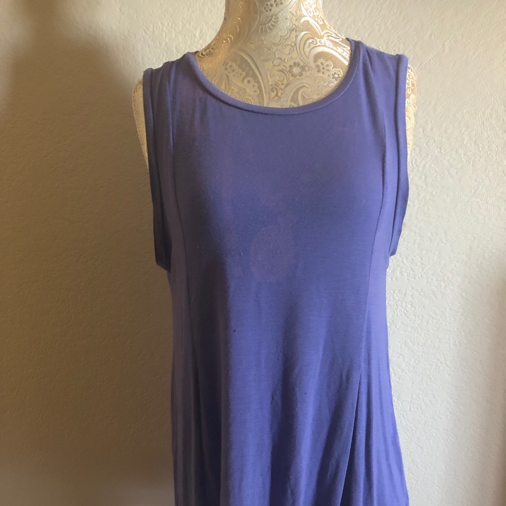 Cute tank with a fun spin of color on the back!